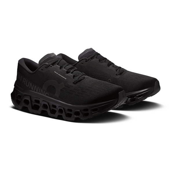 ON FOOTWEAR Men's Cloudmonster 3 Black/Black Running Shoe