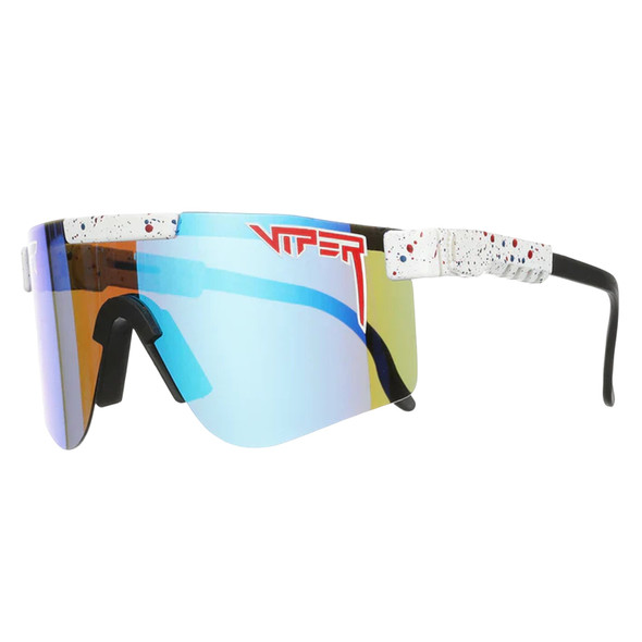 PIT VIPER The Absolute Freedom Double Wide White/Red/Blue Polarized Sunglasses