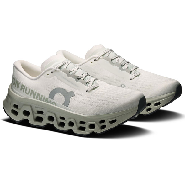 ON FOOTWEAR Women's Cloudmonster 3 Ivory/Tin Running Shoes