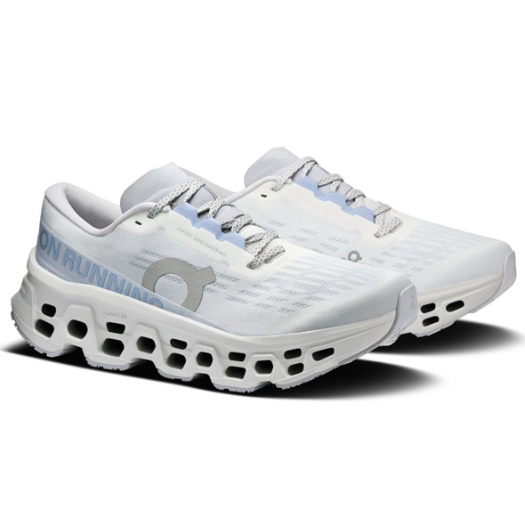 ON FOOTWEAR Women's Cloudmonster 3 White/Frost Running Shoes