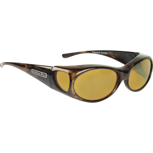 JONATHAN PAUL Aurora Brown Marble Gold Yellow Small Sunglasses (1082754)