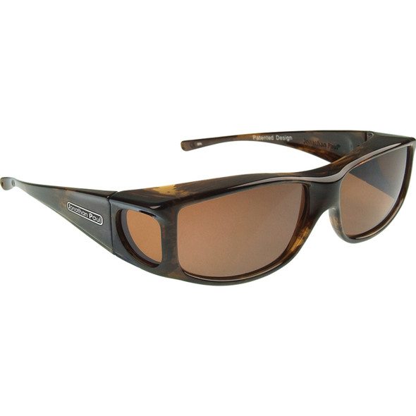 JONATHAN PAUL Jett Brown Marble/Amber Lens Large Sunglasses (1082819)