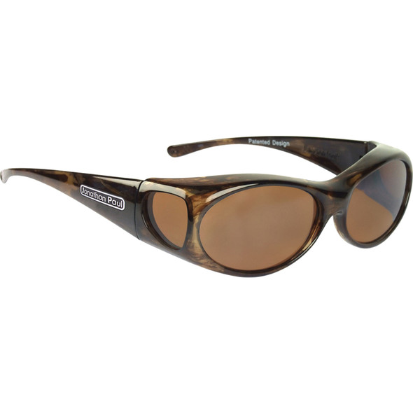 JONATHAN PAUL Aurora Brown Marble/Amber Lens Small Sunglasses (1082753)