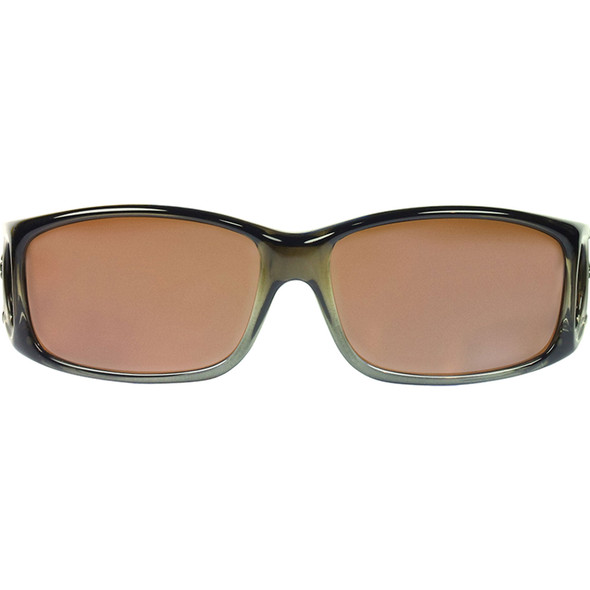 JONATHAN PAUL Razor Olive Charcoal/Amber Lens Small Sunglasses (1082885)