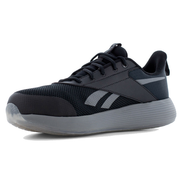 REEBOK Men's DMXair Comfort+ Work Electrical Hazard Protection Black/Gray Athletic Shoe