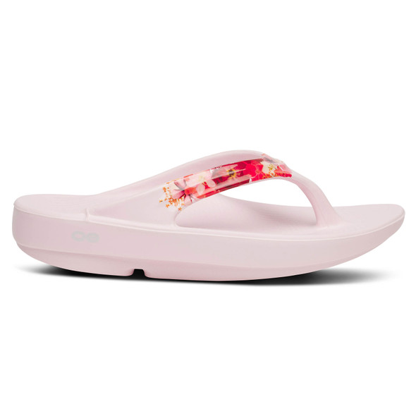 OOFOS Women's OOlala Limited Thong Primrose Blossom Recovery Sandals