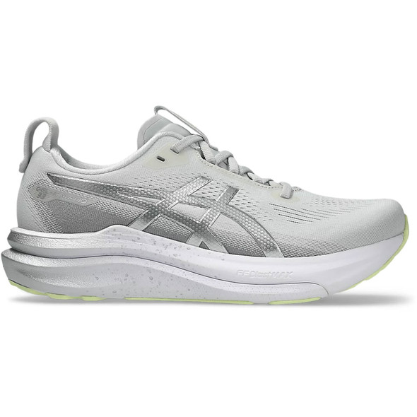 ASICS Women's Gel-Kayano 33 Platinum/Glow Green Running Shoes