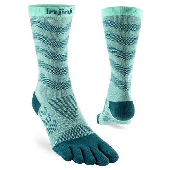 INJINJI Women's Ultra Run Crew Glacier Running Socks