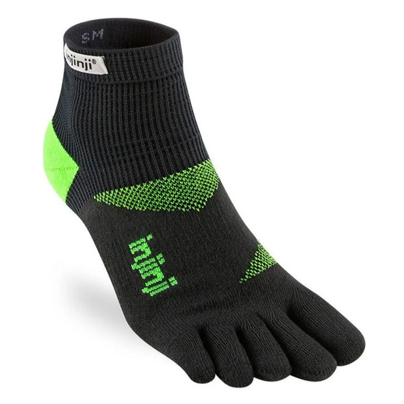 INJINJI Unisex Trainer Mini-Crew Lime Running Socks