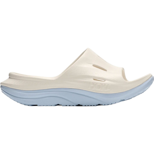 HOKA Unisex Ora Recovery Slide 3 Alabaster/Ambient Blue Slides