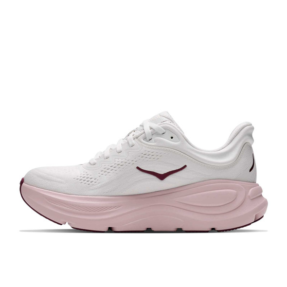 HOKA Women's Bondi 9 White/Pink Opal Running Shoes