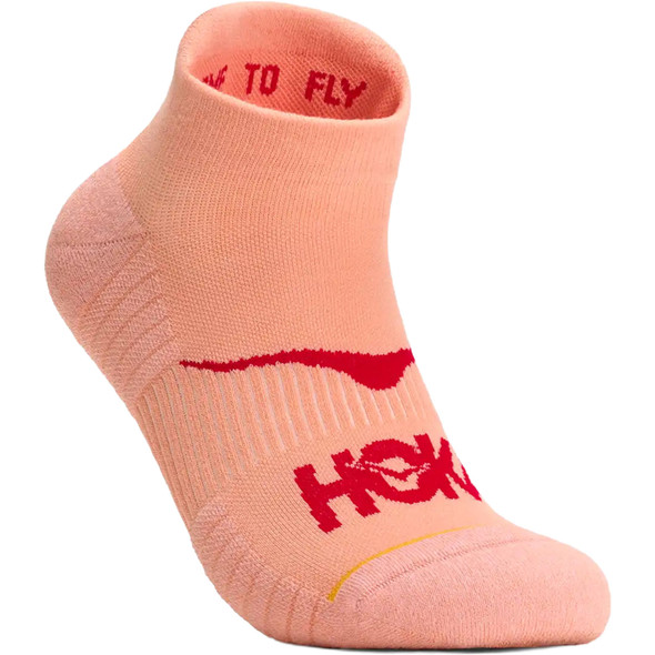 HOKA Unisex No-Show Run Sunstone Sock