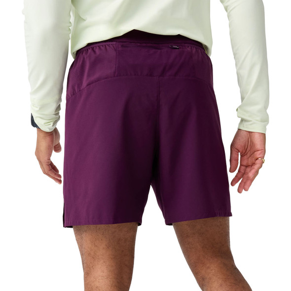 BROOKS Men's Journey 7in Burgundy Blaze Short