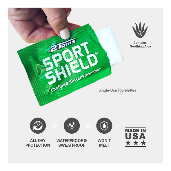MEDIDYNE 2Toms SportShield 6-Pack Single-Use Towelettes (TT020)