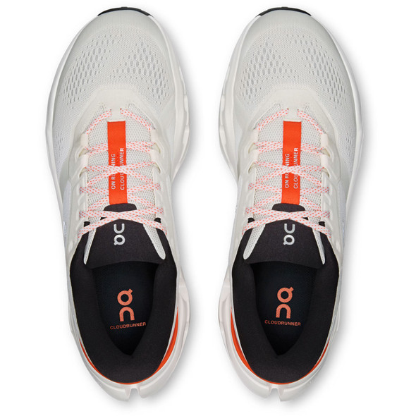 ON FOOTWEAR Men's Cloudrunner 3 Ivory/Flame Running Shoes