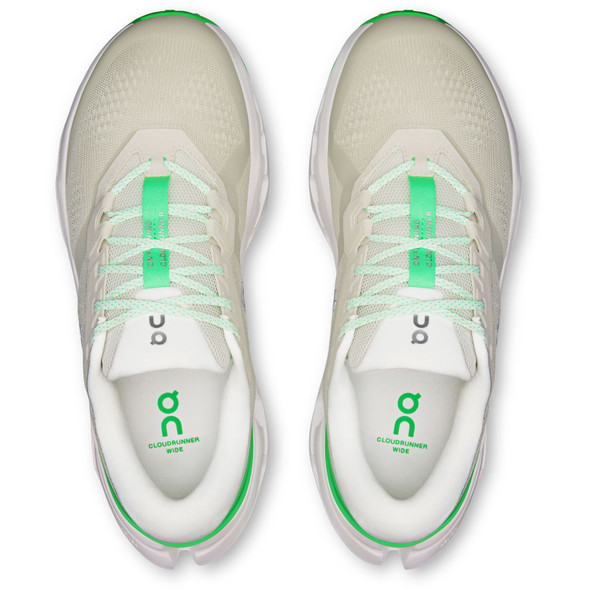 ON FOOTWEAR Men's Cloudrunner 3 Wide Ghost/Verdite Running Shoes