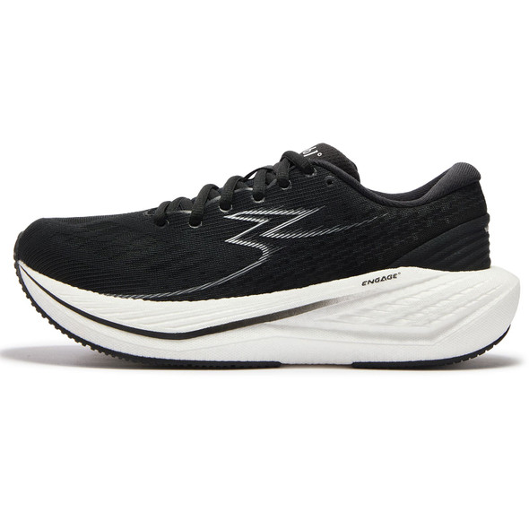 361 DEGREES Women's Kairos 4 Black/361 White Running Shoes, Wide D