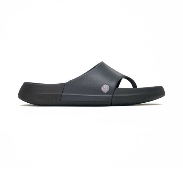 ROLL RECOVERY Women's Superplush S1 Carbon Black Flip Flops