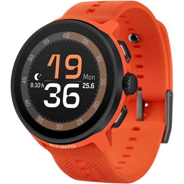 SUUNTO Run Coral Orange Silicone Strap GPS Sports Watch (SS051275000)