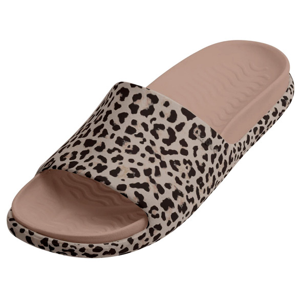 NATIVE SHOES Unisex Spencer LX Wanderfoam Print Chameleon Pink/Chameleon Pink/Leopard Slide Sandals