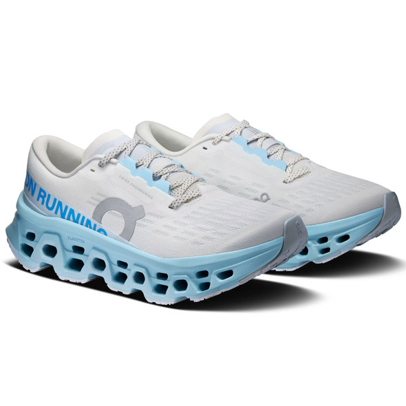 ON FOOTWEAR Women's Cloudmonster 3 Ivory/Topaz Running Shoes
