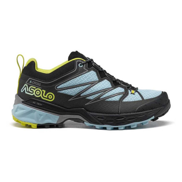 ASOLO Women's Softrock Black/Celadon/Safety Yellow Hiking Shoes
