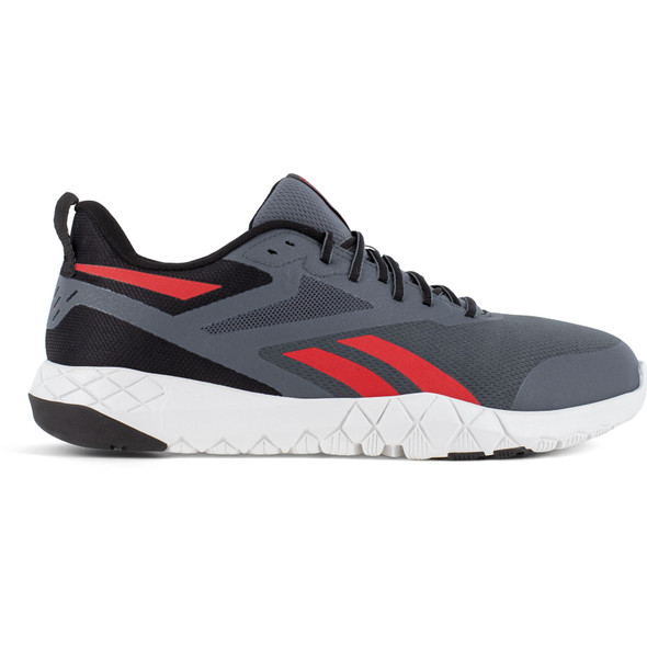 REEBOK Men's Flexagon Force XL Work Gray/Red Composite Toe Work Shoes