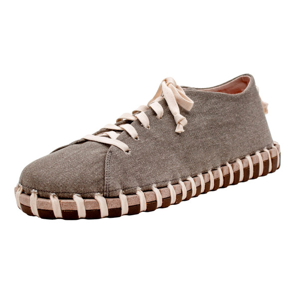 KENGOS Men's Bryce Cotton Canvas Gray Lace Up Shoe