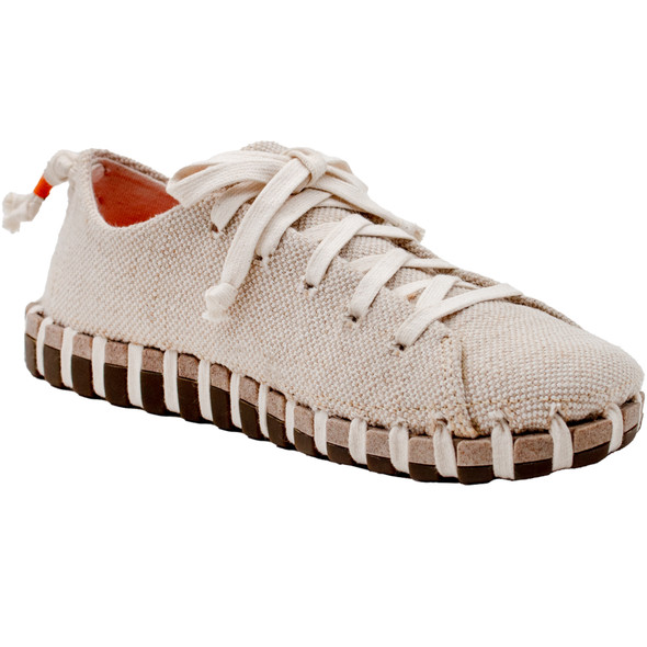 KENGOS Women's Torrey Linien Natural Cotton Lace Up Shoe
