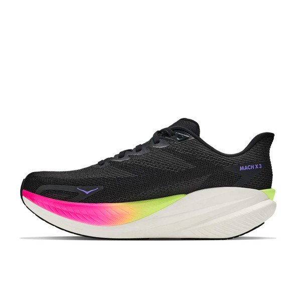 HOKA Men's Mach X 3 Black/Neon Nebula Running Shoes