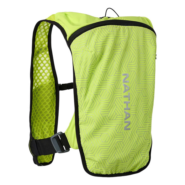 NATHAN SPORTS Hypernight Quick Start 3.0 4L Hi Vis Yellow/Hex Print Hydration Pack (NS30910-40072-OSFM)