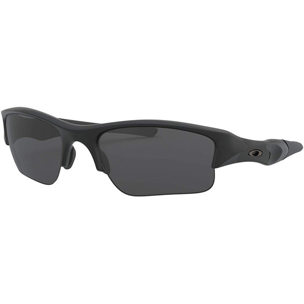 OAKLEY Flak Jacket XLJ Matte Black/Gray Sunglasses (11-004) - Free