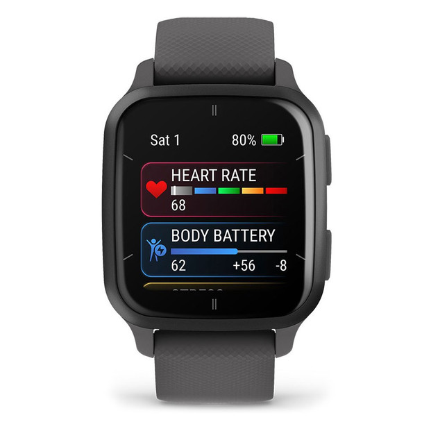 GARMIN Venu Sq 2 Shadow Gray/Slate GPS Fitness Smartwatch 010