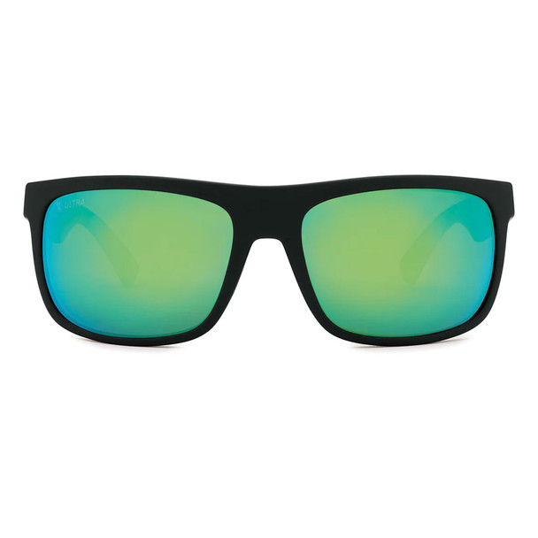 KAENON Burnet Mid Polarized Sunglasses with Matte Black Frame and Ultra Coastal Green Mirror Lens (046MBMBGN-UGRN)