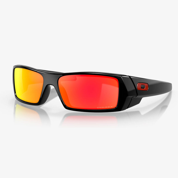 OAKLEY Men's Gascan Polished Black Frame with Prizm Ruby Lens Sunglasses (OO9014-4460)