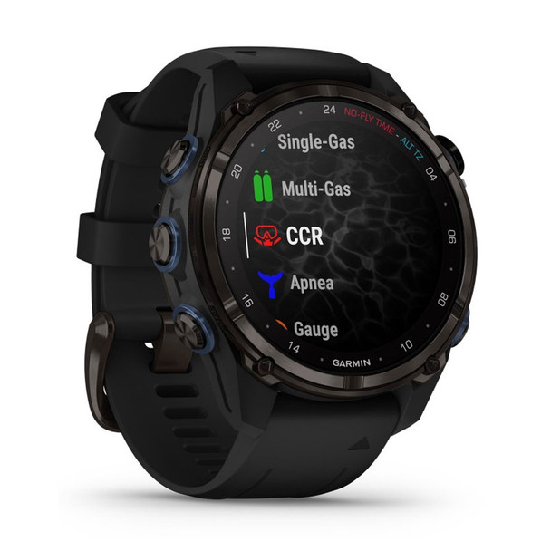 GARMIN Descent Mk3i 43mm Carbon Gray DLC Titanium Dive Computer/Smartwatch with Black Silicone Band (010-02753-10)