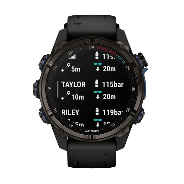 GARMIN Descent Mk3i 43mm Carbon Gray DLC Titanium Dive Computer/Smartwatch with Black Silicone Band (010-02753-10)