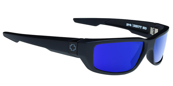 SPY Dirty Mo Matte Black/Happy Bronze Polar with Blue Spectra Sunglasses (670937374280)