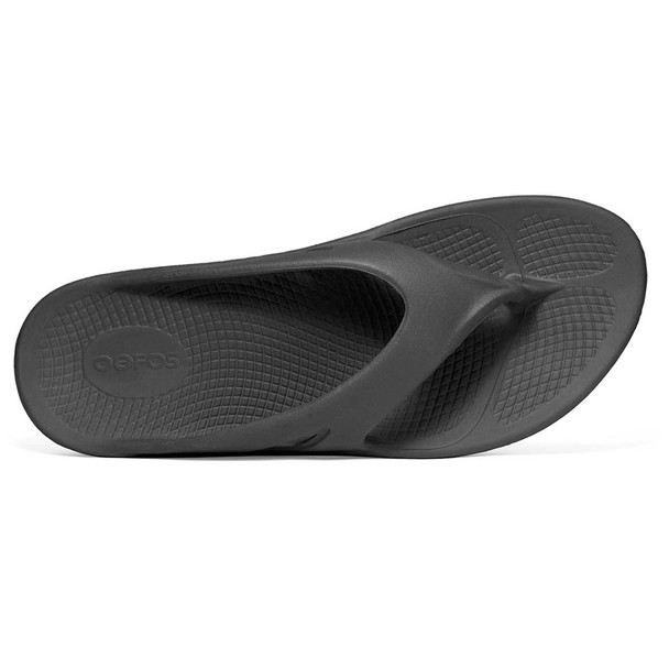 OOFOS Unisex OOriginal Thong Black Recovery Sandals - Free