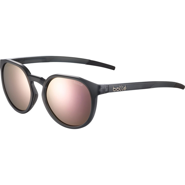 BOLLE Merit Black Crystal Matte/Brown Pink Polarized Sunglasses (BS015004)