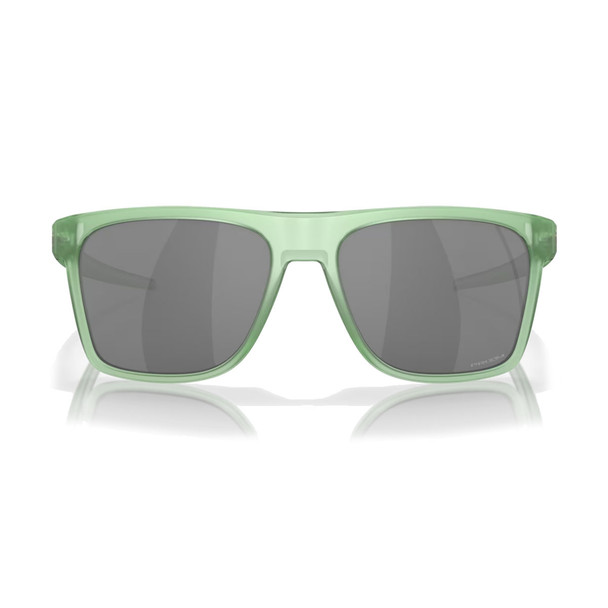 OAKLEY Leffingwell Green Matte Trans Jade Frame/ Prizm Black Lenses Sunglasses (OO9100-1757)