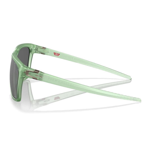 OAKLEY Leffingwell Green Matte Trans Jade Frame/ Prizm Black Lenses Sunglasses (OO9100-1757)