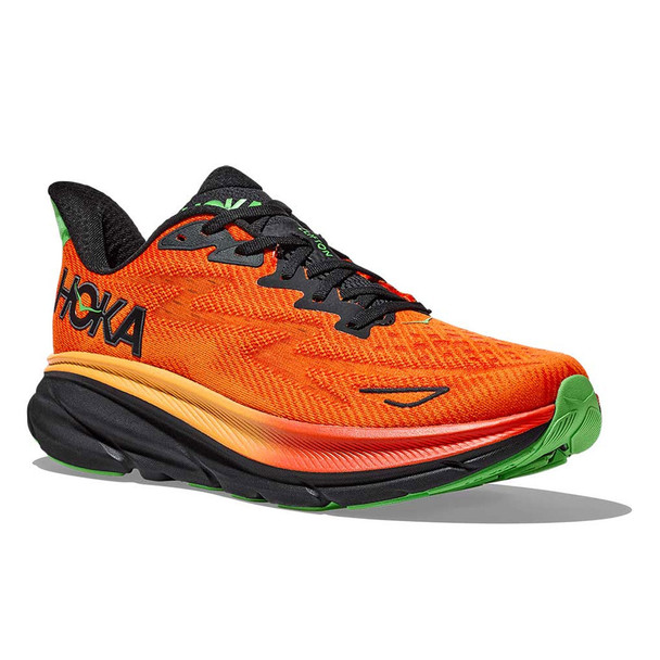 HOKA Men's Clifton 9 Flame/Vibrant Orange Running Shoes