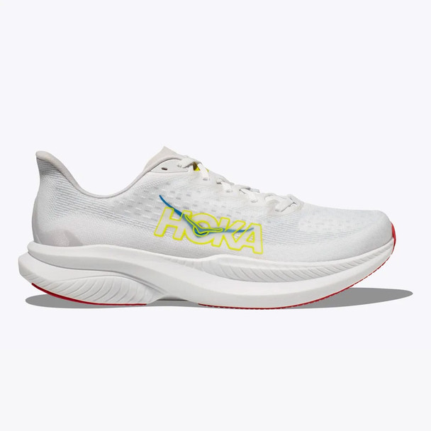 HOKA Men's Mach 6 White/Nimbus Cloud Running Shoes