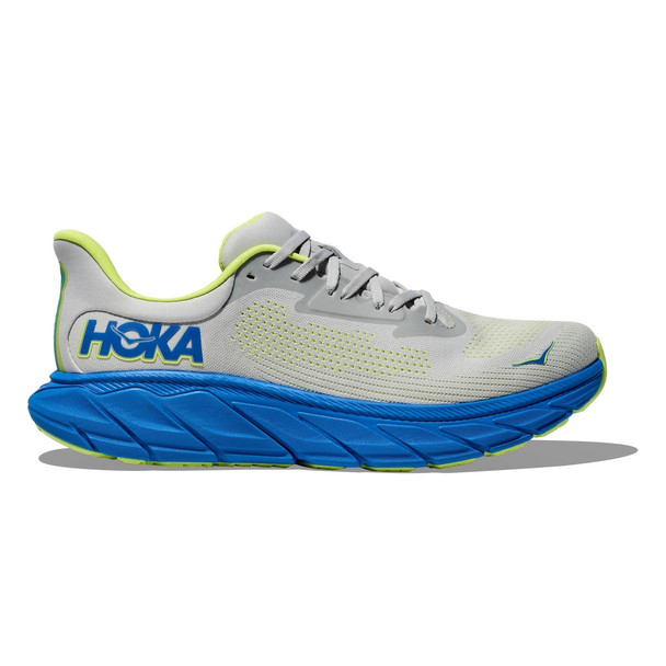 HOKA Men's Arahi 7 Stardust/Electric Cobalt Running Shoes - Free