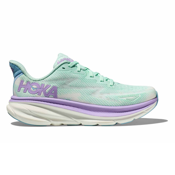 HOKA Women's Clifton 9 Sunlit Ocean/Lilac Mist Running Shoes (1127896-SOLM)