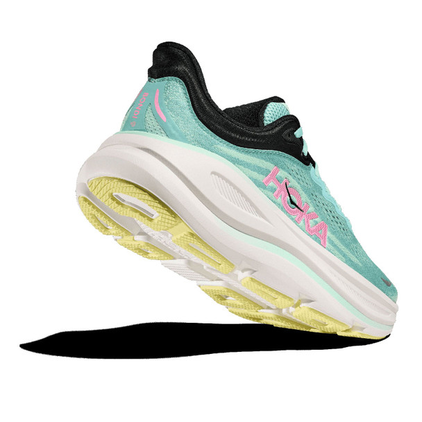 HOKA Women's Bondi 9 Wide Blue Spark/Mint Fluorite Running Shoes