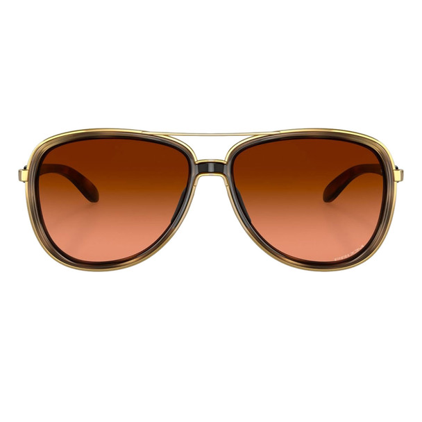 OAKLEY Women's Split Time Sunglasses with Brown Tortoise Frame and Prizm Brown Gradient Lenses (OO4129-1858)