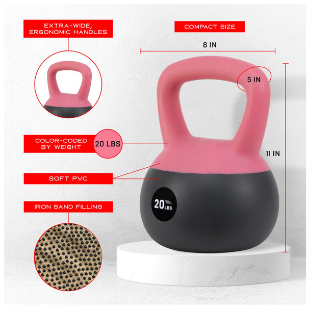 NONZERO GRAVITY 50lb Iron Sand Soft Kettlebell Set (NZ-SK-50set)