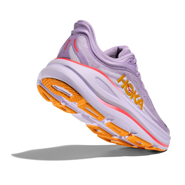 HOKA Women's Bondi 9 X-Wide Aster Flower/Starlight Glow Running Shoes